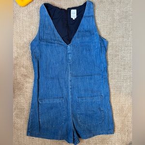 Zara Denim Romper Medium